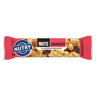 BARRA DE NUTS CRANBERRY NUTRY PACOTE 25G
