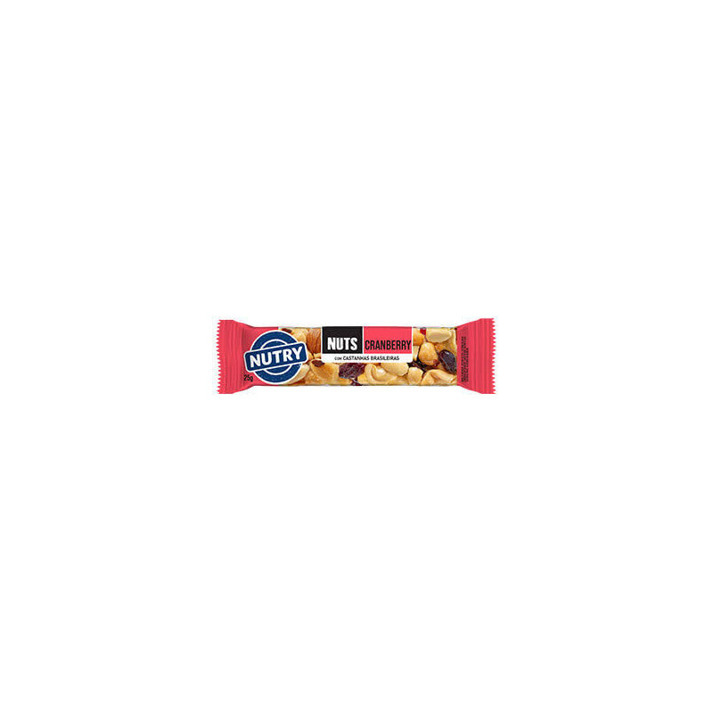 BARRA DE NUTS CRANBERRY NUTRY PACOTE 25G