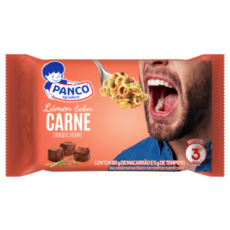 MACARRÃO INSTANTÂNEO LÁMEN CARNE PANCO PACOTE 85G