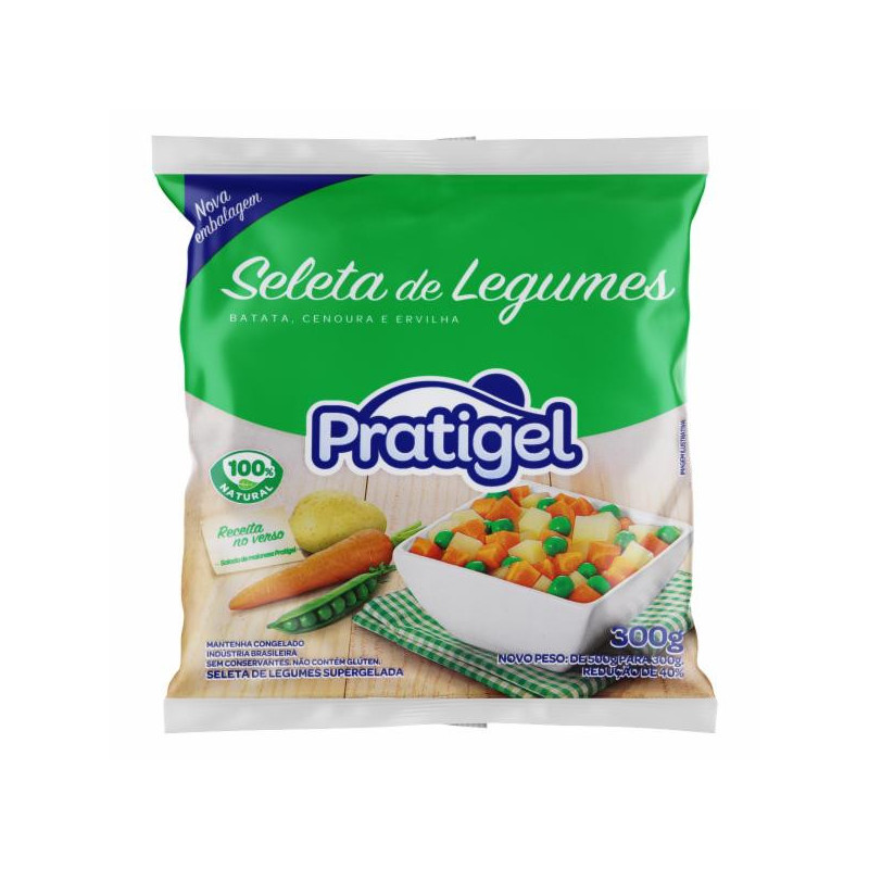 SELETA DE LEGUMES SUPERGELADA PRATIGEL PACOTE 300G