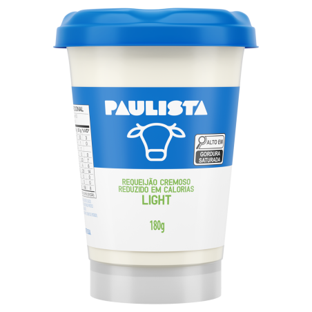 REQUEIJÃO CREMOSO LIGHT PAULISTA COPO 180G