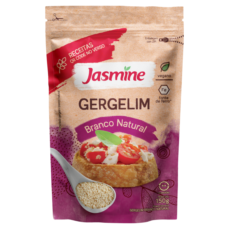 GERGELIM BRANCO NATURAL JASMINE POUCH 150G