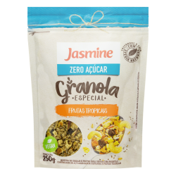 GRANOLA INTEGRAL FRUTAS TROPICAIS ZERO AÇÚCAR JASMINE POUCH 250G
