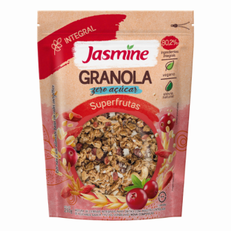 GRANOLA INTEGRAL SUPERFRUTAS ZERO AÇÚCAR JASMINE POUCH 250G