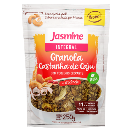 GRANOLA INTEGRAL CASTANHA-DE-CAJU JASMINE POUCH 250G