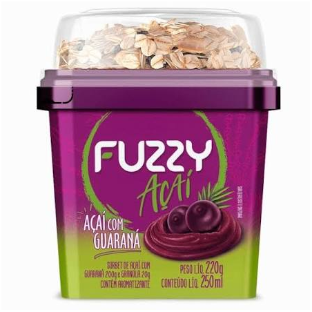 SORBET COM GRANOLA AÇAÍ COM LEITINHO FUZZY POTE 220G