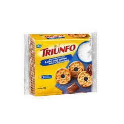 BISCOITO AMANTEIGADO COM GOTAS DE CHOCOLATE LEITE TRIUNFO PACOTE 248G