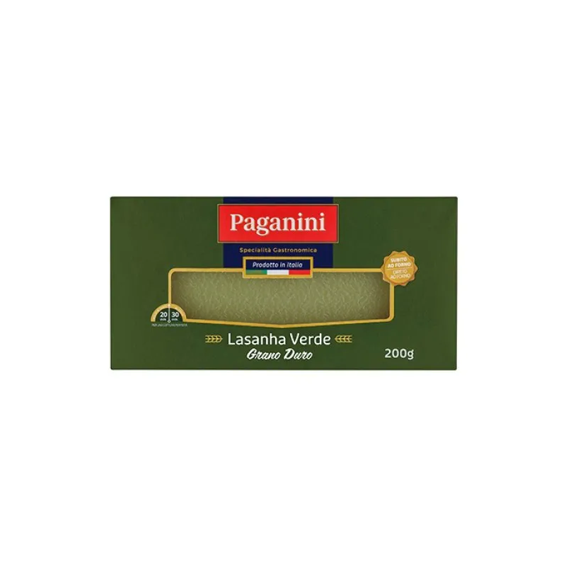 MACARRAO PAGANINI LASAGNA 200G VERDE