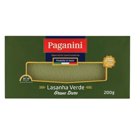 MACARRAO PAGANINI LASAGNA 200G VERDE