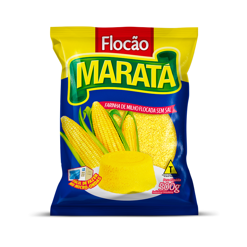 FARINHA MILHO FLOCADA MARATA 500GR - FLOCAO