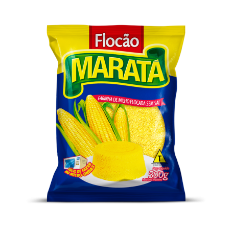FARINHA MILHO FLOCADA MARATA 500GR - FLOCAO