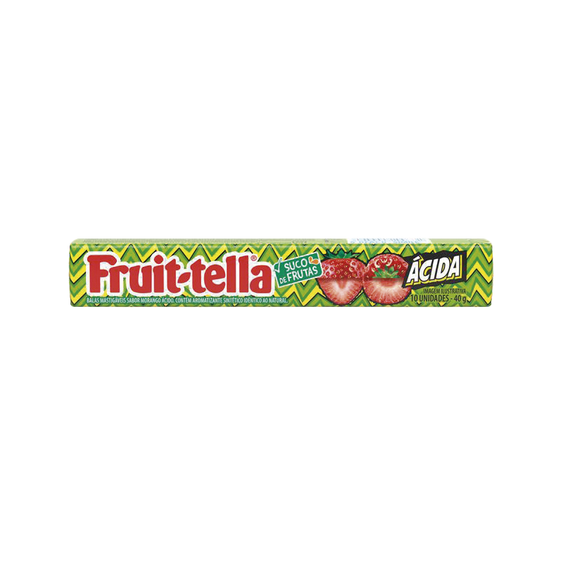 BALA ÁCIDA MORANGO FRUIT-TELLA PACOTE 40G