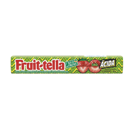 BALA ÁCIDA MORANGO FRUIT-TELLA PACOTE 40G