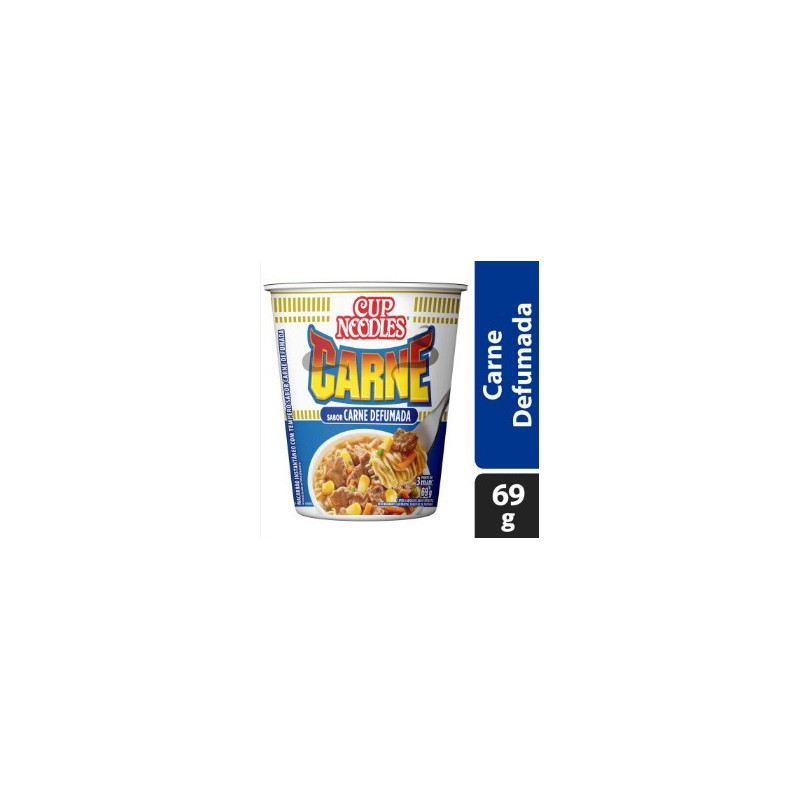 MACARRÃO INSTANTÂNEO CARNE DEFUMADA CUP NOODLES COPO 69G