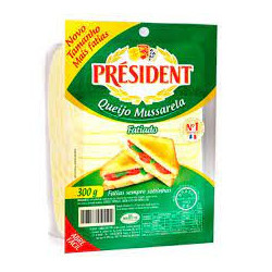 QUEIJO MUSSARELA FATIADO PRÉSIDENT 300G