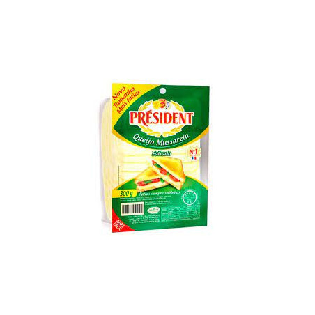 QUEIJO MUSSARELA FATIADO PRÉSIDENT 300G