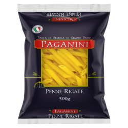 MACARRÃO DE SÊMOLA GRANO DURO PENNINE RIGATE PAGANINI PACOTE 500G
