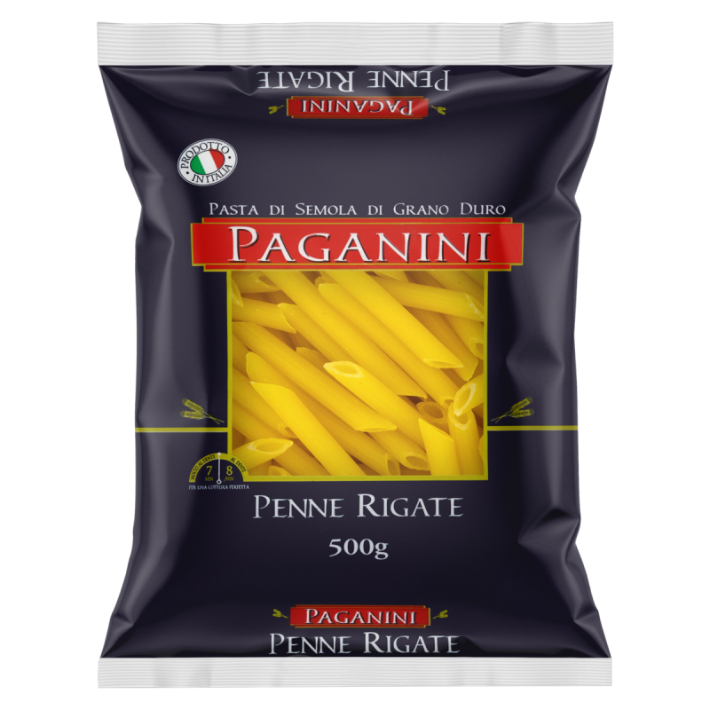MACARRÃO DE SÊMOLA GRANO DURO PENNINE RIGATE PAGANINI PACOTE 500G