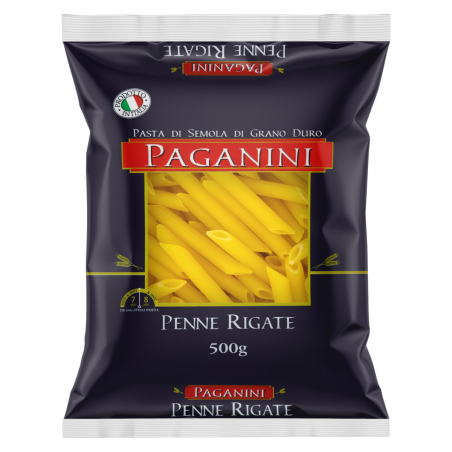 MACARRÃO DE SÊMOLA GRANO DURO PENNINE RIGATE PAGANINI PACOTE 500G