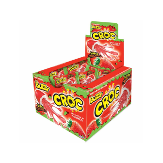 CHICLE BUZZY RECHEADO CROC MORANGO 4,3G
