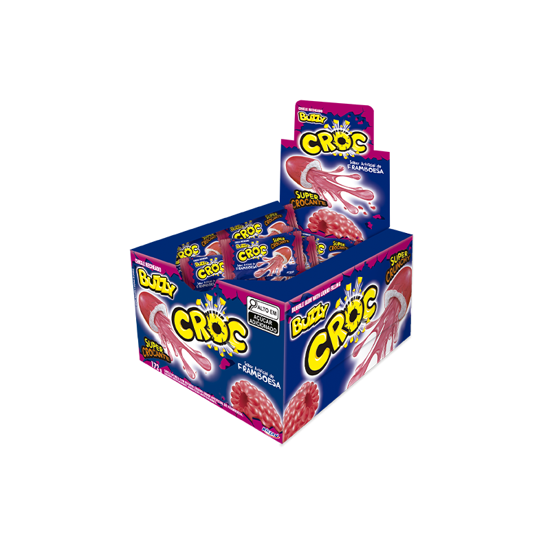 CHICLE RECHEADO CROC FRAMBOESA 4.3G