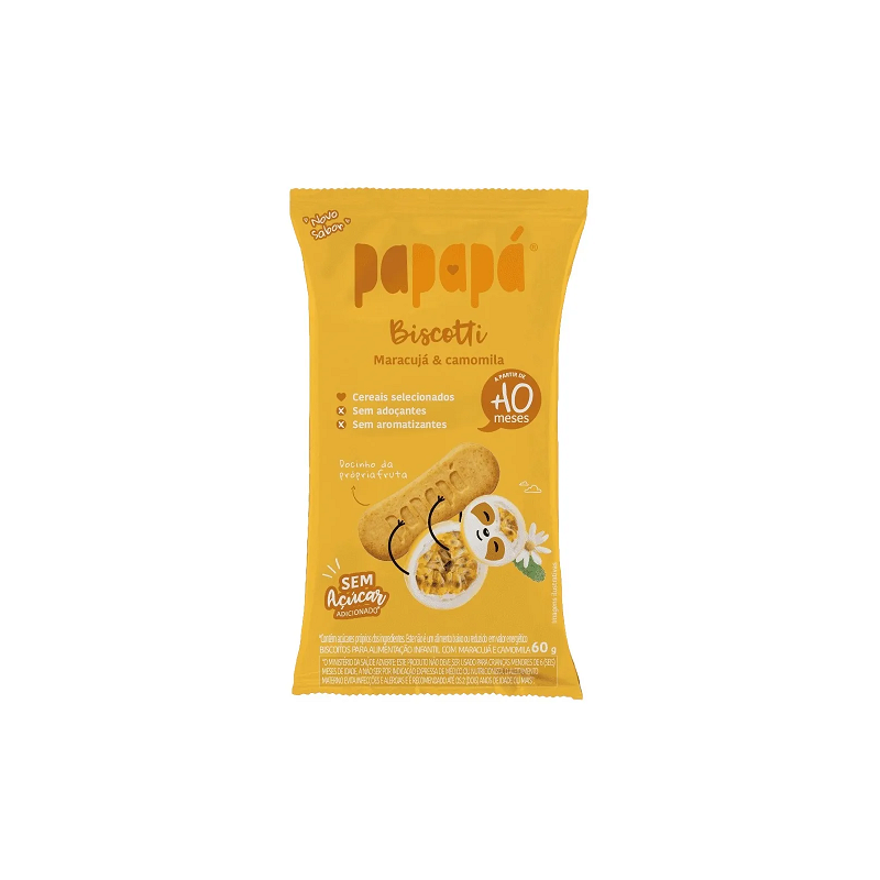 BISCOTTI MARACUJÁ E CAMOMILA PAPAPÁ 60G