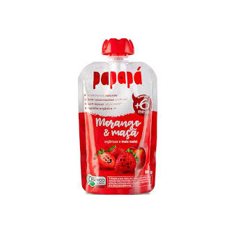 PAPINHA ORGÂNICA MORANGO & MAÇÃ PAPAPÁ SQUEEZE 100G