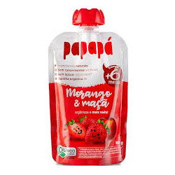 PAPINHA ORGÂNICA MORANGO & MAÇÃ PAPAPÁ SQUEEZE 100G