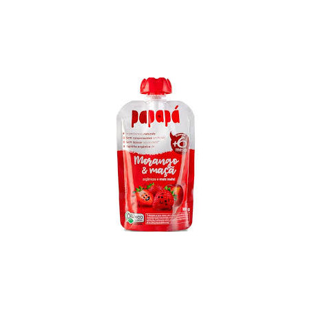 PAPINHA ORGÂNICA MORANGO & MAÇÃ PAPAPÁ SQUEEZE 100G