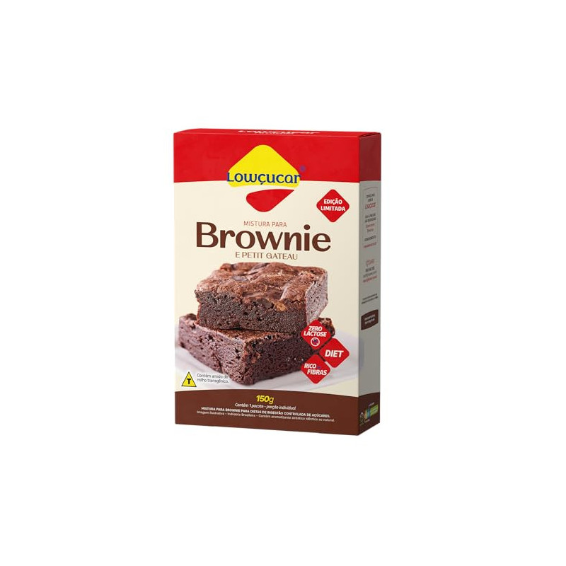 MISTURA BROWNIE E PETIT GÂTEAU DIET ZERO LACTOSE ZERO AÇÚCAR LOWÇUCAR CAIXA 150G