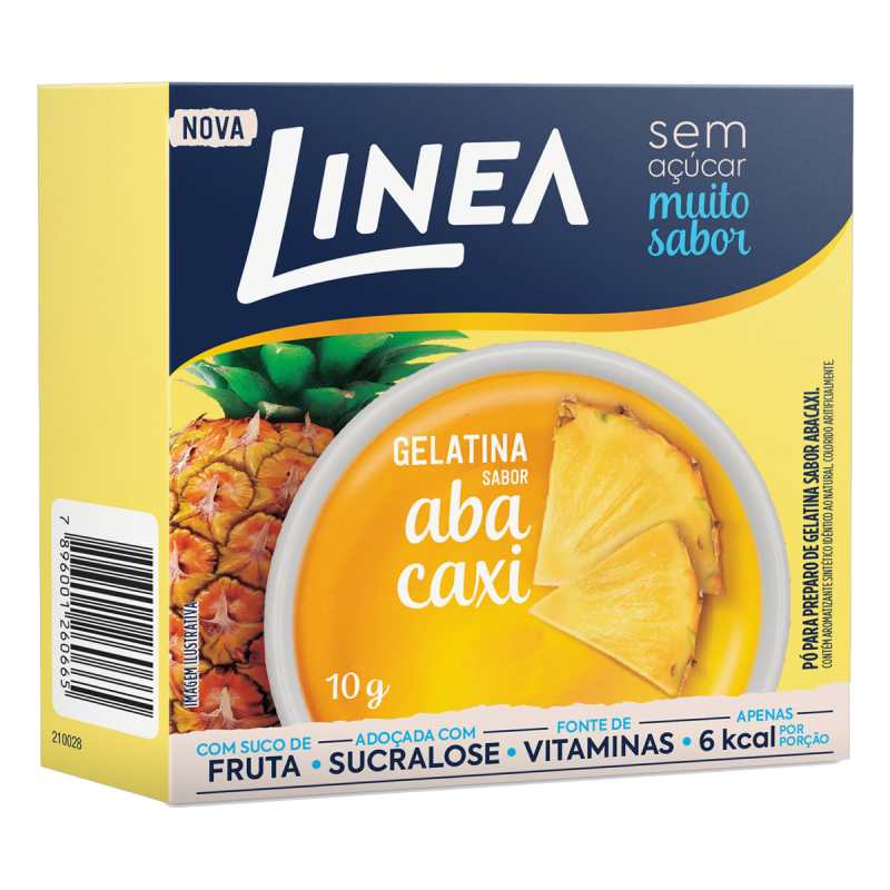 GELATINA PÓ ABACAXI ZERO AÇÚCAR LINEA CAIXA 10G