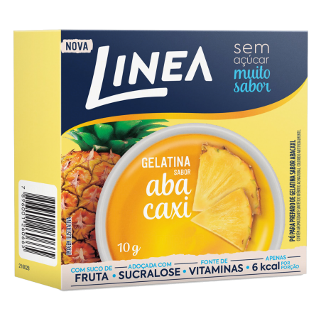GELATINA PÓ ABACAXI ZERO AÇÚCAR LINEA CAIXA 10G