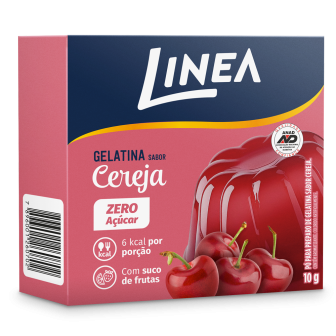 GELATINA PÓ CEREJA ZERO AÇÚCAR LINEA CAIXA 10G