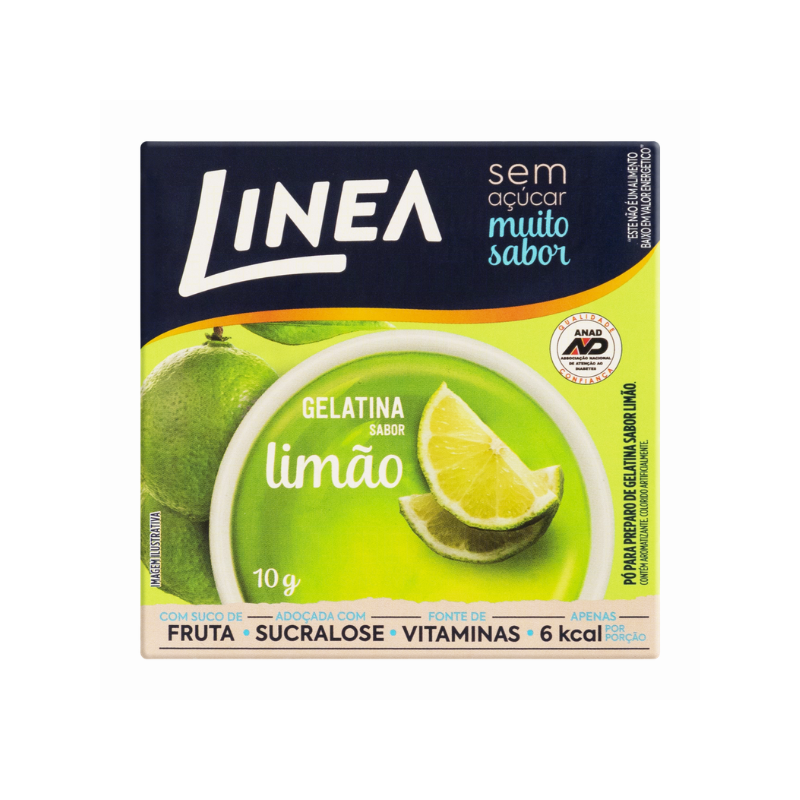 GELATINA PÓ LIMÃO ZERO AÇÚCAR LINEA CAIXA 10G