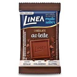 CHOCOLATE AO LEITE LINEA CAIXA 195G 15 UNIDADES