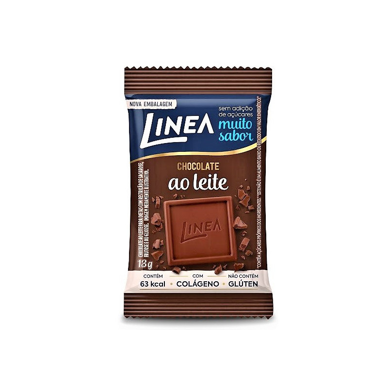 CHOCOLATE AO LEITE LINEA CAIXA 195G 15 UNIDADES