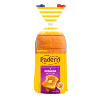 PAO BRIOCHE PADERRI 350G FATIADO TRAD