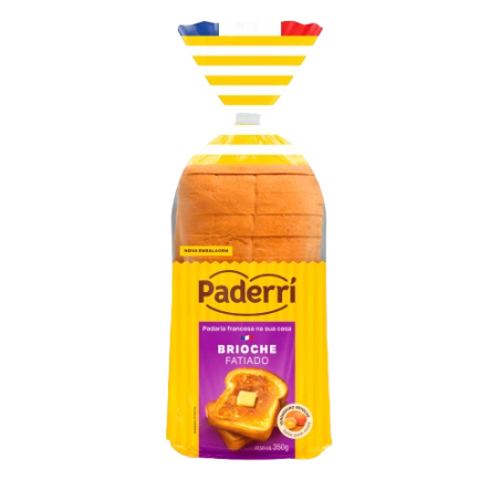 PAO BRIOCHE PADERRI 350G FATIADO TRAD