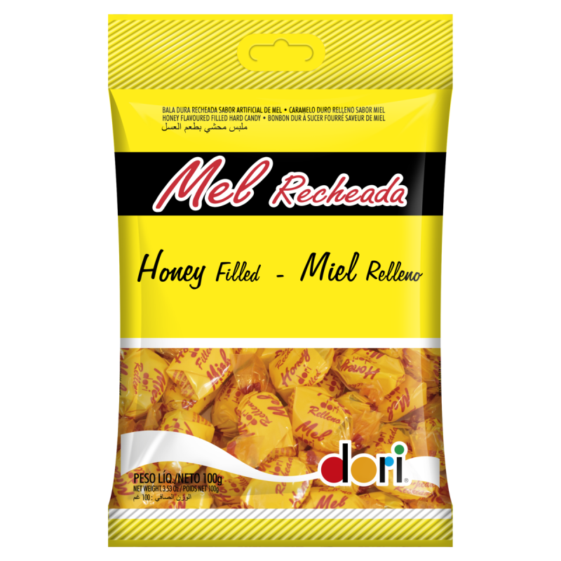 BALA RECHEIO MEL DORI PACOTE 100G