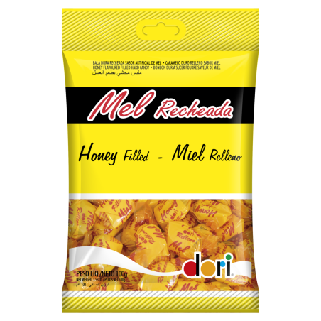 BALA RECHEIO MEL DORI PACOTE 100G