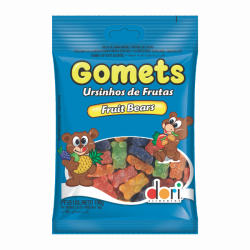 BALA DE GOMA FRUTAS SORTIDAS FRUIT BEARS DORI GOMETS PACOTE 100G