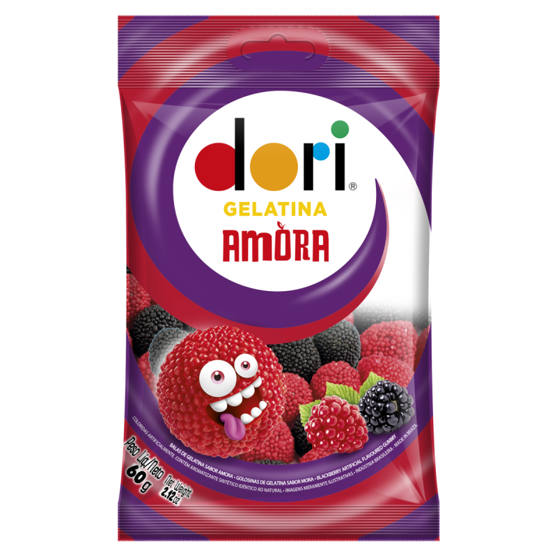 BALA DE GELATINA AMORA DORI PACOTE 60G