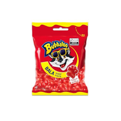 BALA MORANGO PATINHAS BUBBALOO PACOTE 75G
