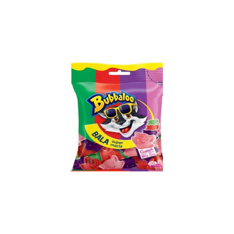 BALA SORTIDA GATOS BUBBALOO PACOTE 75G