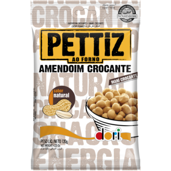 AMENDOIM CROCANTE NATURAL DORI PETTIZ PACOTE 120G
