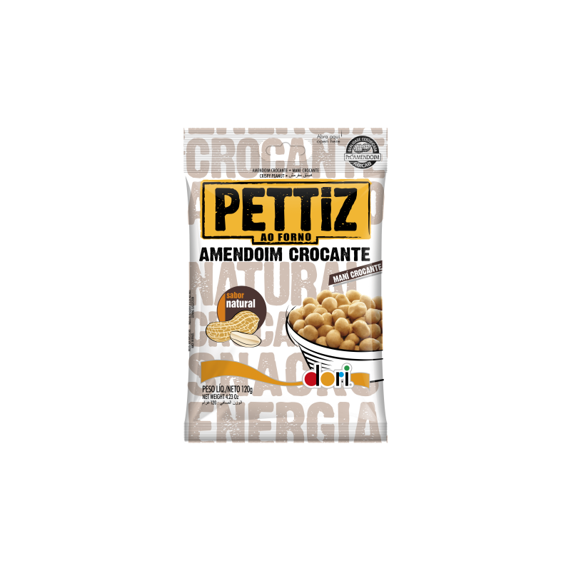 AMENDOIM CROCANTE NATURAL DORI PETTIZ PACOTE 120G