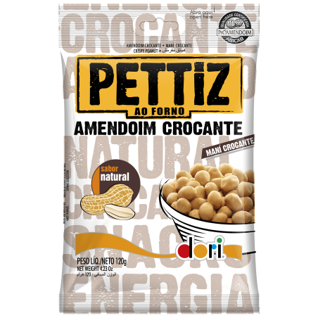 AMENDOIM CROCANTE NATURAL DORI PETTIZ PACOTE 120G