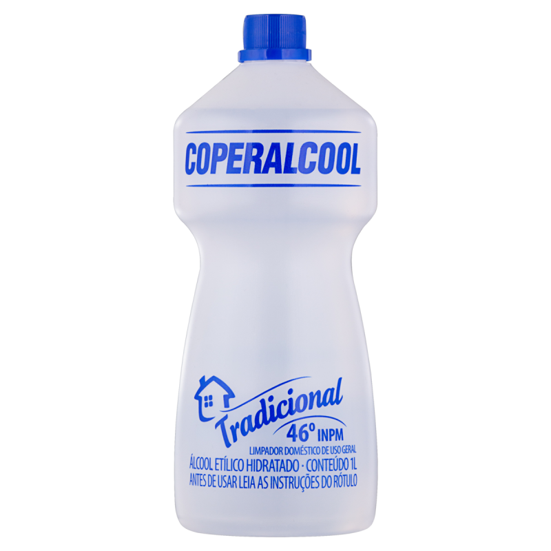 ÁLCOOL LÍQUIDO 46º INPM CLÁSSICO COPERALCOOL BACFREE FRASCO 1L