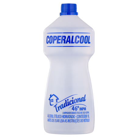 ÁLCOOL LÍQUIDO 46º INPM CLÁSSICO COPERALCOOL BACFREE FRASCO 1L