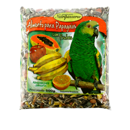 RACAO AVES NUTRI.PAPAGAIO C/FRT